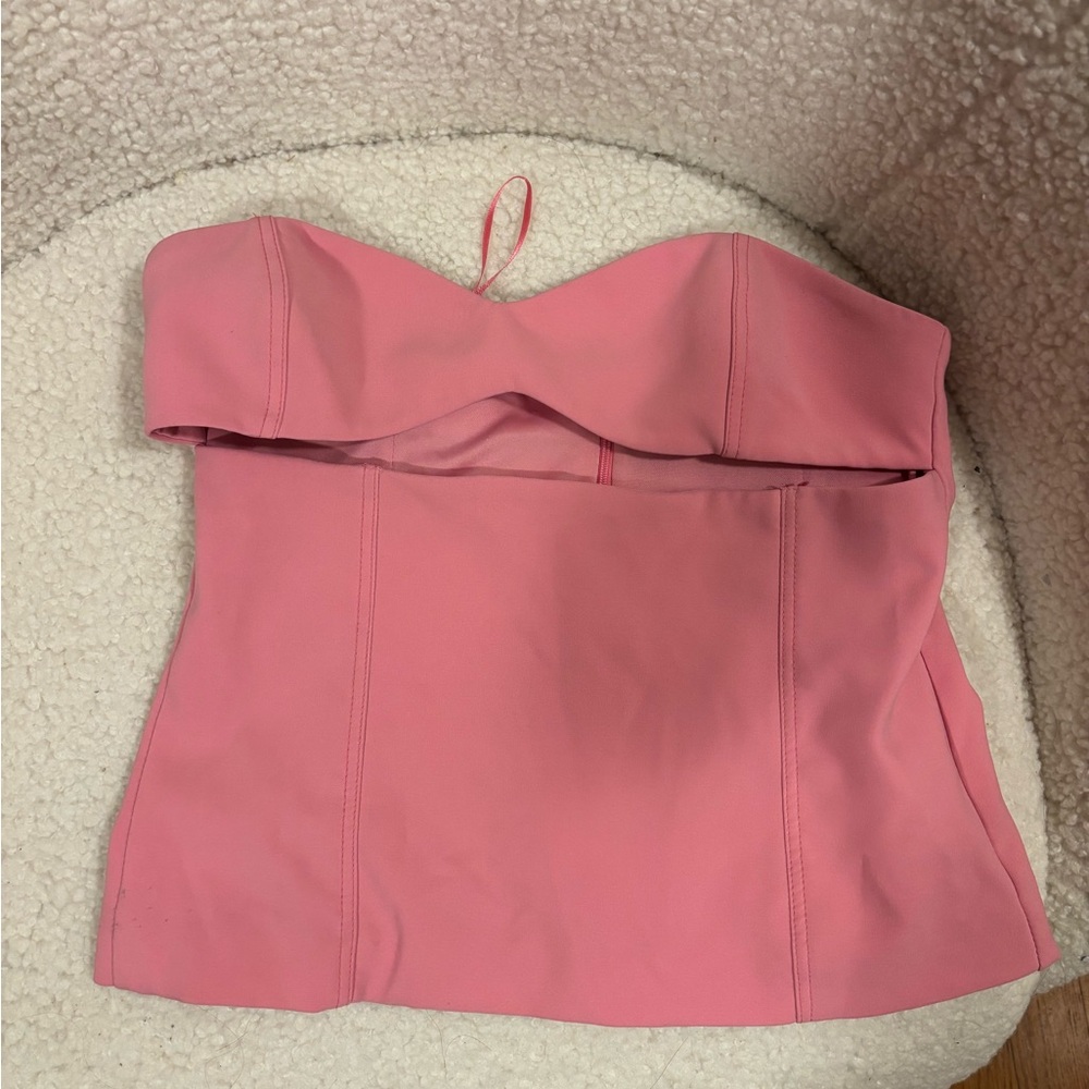 Pink Strapless Top